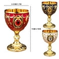thumbnail image 3 of Vintage Brass Chalice Cup - Handcrafted Embossed Goblet for , Communion & Weddings - Style Decorative Drinking Cup with Royal Design, 3 of 8