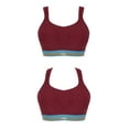 thumbnail image 4 of Panache Boundless Racerback Non-Wire Sports Bra (7341B),30GG,Cranberry, 4 of 6