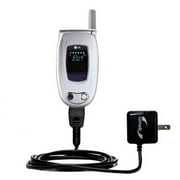 Gomadic Intelligent Compact AC Home Wall Charger suitable for the LG VX6000 - High output power with a convenient, foldable plug design - Uses TipExch
