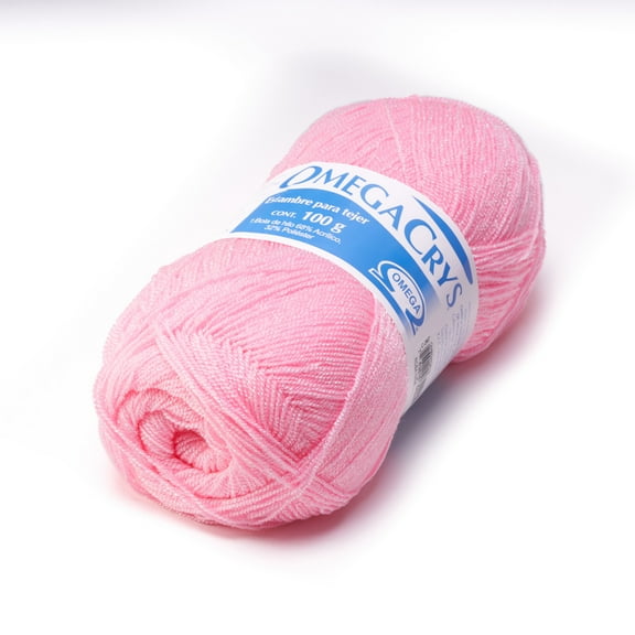 OMEGACRYS [100grs] 1 of 2 - by Omega - Fine Crystal Yarn great for all crafts - Color 75 - Light Pink 247