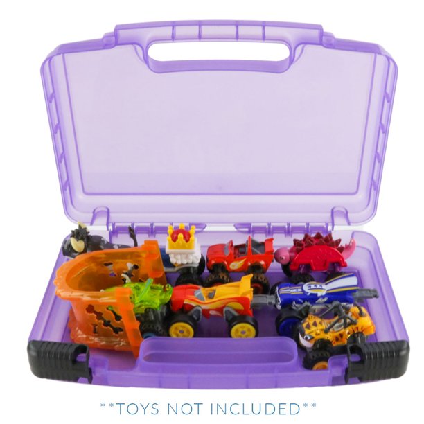 Blaze Monster Truck Case, Toy Storage Carrying Box. Figures Playset Organizer. Accessories For