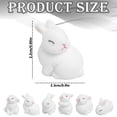 thumbnail image 3 of 1PC Mini Flocked Easter Bunny Decorations, Cute Mini Easter Bunny Figures, Miniature Rabbit for Landscape Ornaments, Party Favors Gifts Home Office Table Decor, 3 of 6