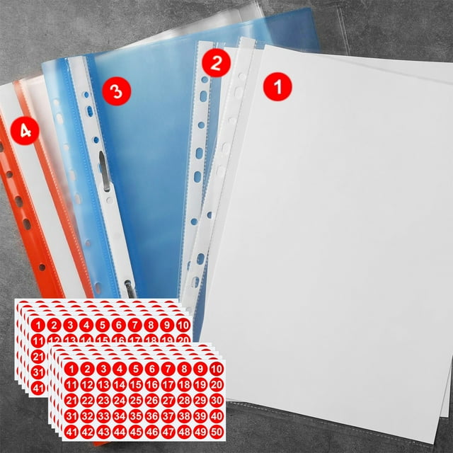 Autocollants de Combinaison de Chiffres de 1 Po, 1 à 50, 10 Feuilles, pour Décoration de Notes