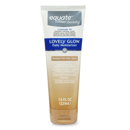 Equate Beauty Lovely Glow Daily Moisturizer, Medium/Tan Skin Tones, 7.5 fl (Best Tinted Body Moisturizer For Fair Skin)