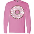 thumbnail image 3 of Inktastic Pink Donut, Donut Frosting, Donut Icing, Glaze Long Sleeve T-Shirt, 3 of 5