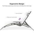 thumbnail image 5 of PURPLE LEAF Patio Oversize Chaise Lounge Chair Set with 2 Side Table Outdoor Pool Adjustable Recliner Chairs for Outdoor Beach Poolside Sunbathing Tanning Lounger，White, 5 of 9