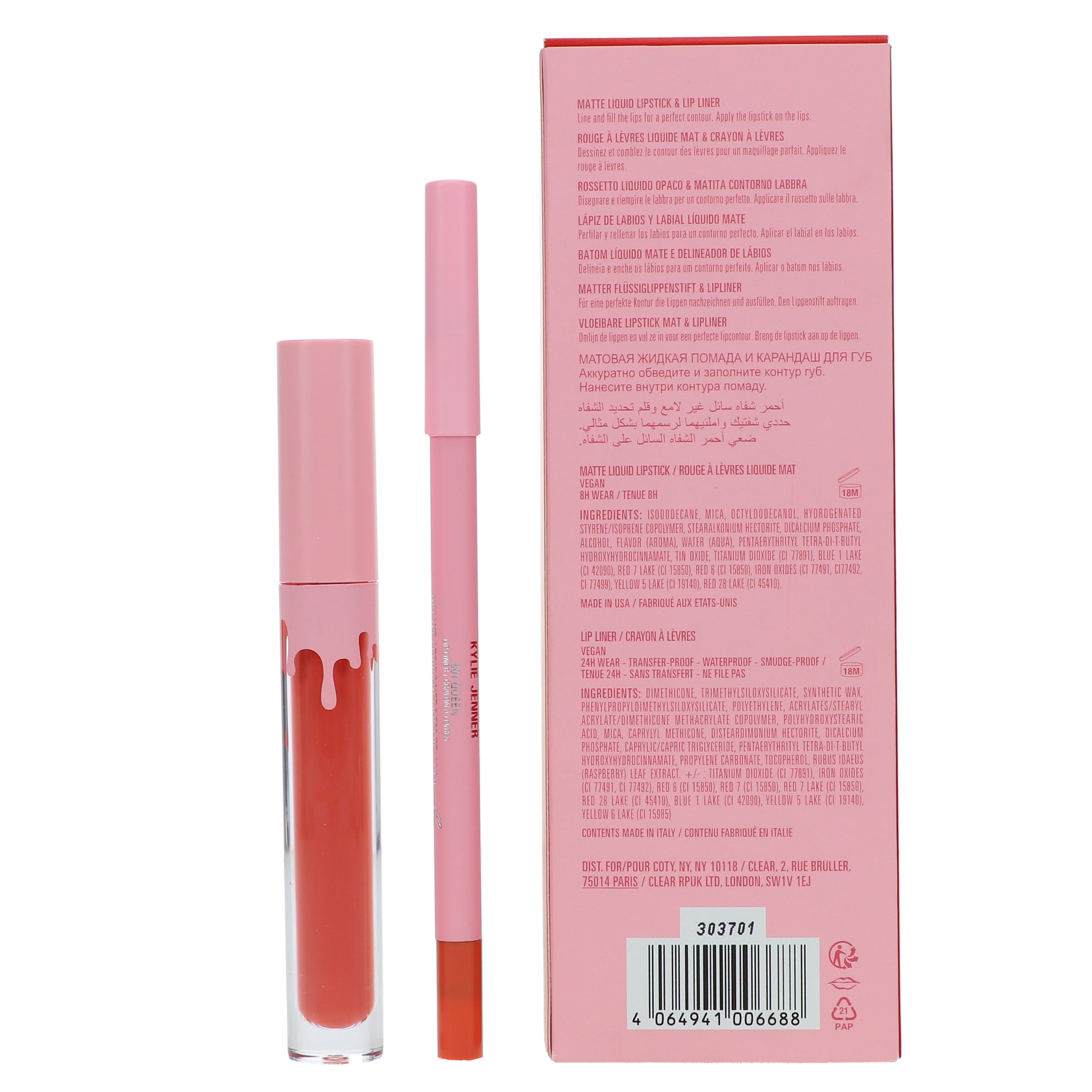 Kylie Cosmetics Matte Lip Kit - 802 Candy , 2 Pc 0.10 oz Matte