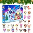 thumbnail image 1 of Calendario Cuenta Regresiva Navidad Adviento 2024 Mini Pet Toys Figuras Lindas para Fanking Regalos, 1 of 9