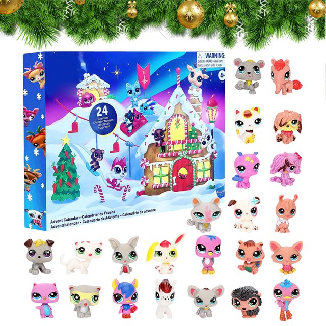 Calendario Cuenta Regresiva Navidad Adviento 2024 Mini Pet Toys Figuras Lindas para Fanking Regalos