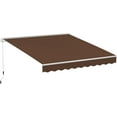 thumbnail image 7 of 7.8' x 6.8' Manual Retractable Awning, Patio Awnings Sunshade Shelter Cover with Crank Handle and Water-Resistant Polyester, Outdoor Canopy Sunsetter Awnings for Door, Window, Deck, Coffee, 7 of 7