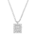 thumbnail image 1 of Collar con colgante de letra inicial Uxcell de 20" para hombres y mujeres, letra mayúscula H, plata, 1 of 6