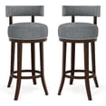 thumbnail image 2 of Furniture of America Jensen Swivel Bar Stools - Set of 2, 29", Light Gray, 2 of 6