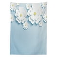 thumbnail image 3 of Ambesonne Flowers Tablecloth Rectangular Table Cover, Abstract Cherry Blossom, 52"x70", Pale Blue and White, 3 of 4