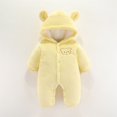 thumbnail image 2 of Odeerbi Baby Infant Boys Girls Clothes Winter Jumpsuit Baby Romper Fall Winter Thickening Jumpsuit 2024 Long Sleeves Climbing Jumpsuit Baby Winter Cotton Clothes Yellow 6 Months, 2 of 5