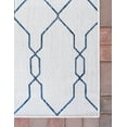 thumbnail image 6 of Unique Loom Outdoor Trellis Collection Area Rug - Links Trellis (6' 1" x 9' Rectangle Ivory/Navy Blue), 6 of 7