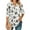 White, variant on MOMOFEEL Long Sleeve Shirts for Women 3/4 Sleeve Loose Blouses V-neck Tunic Tops Summer or Spring (M9014 Black S)