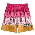thumbnail image 3 of REDARER Kids Ice Cream Print Baseball Shorts, Elastic Waist Casual Summer Shorts with Pockets for Daily & Sports Wear,5-6 Years, 3 of 3