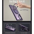 thumbnail image 2 of Allytechgroup Magnetic Case Cover for Samsung Galaxy S24 Ultra, Magsafe & Car Mount Compatible Ring Holder Stand Translucent Bumper Shockproof Back Cover Phone Case for Galaxy S24 Ultra, Purple, 2 of 6