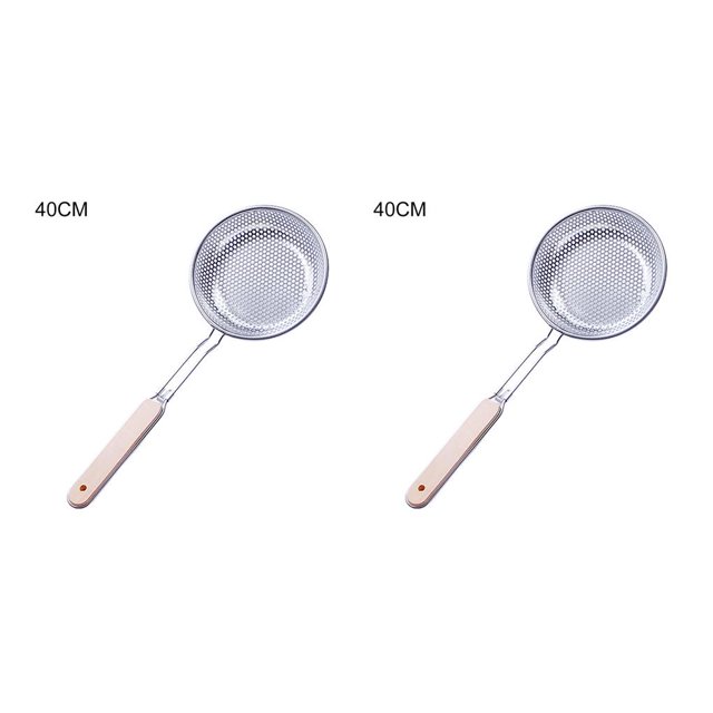Colador de cocina de fideos Toystoory 1 Uds acero inoxidable mango de madera Type1 NO1