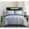 thumbnail image 3 of VCNY Home Lincoln 7-Piece Navy/Grey Solid Color Reversible Bed in a Bag, Queen, Adult, Unisex, 3 of 9
