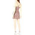 thumbnail image 2 of Leyden Womens Cutout Printed Mini Dress, Brown, Small, 2 of 2
