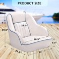 thumbnail image 5 of Pontoon Boat Seat Captains Bucket Boat Seat,White/Blue, 5 of 6