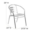 thumbnail image 6 of Flash Furniture Commercial Aluminum Indoor-Outdoor Restaurant Stack Chair with Triple Slat Back and Arms, 6 of 12