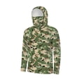 thumbnail image 4 of YUGYXL Women's Camo Sun Protection Hoodie With Mask UPF 50 Lightweight Summer Fishing Shirts Beach Rash Guard Plus Size N Multicolor XXXL, 4 of 7