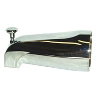 Spout Hardware - US Hardware P-037B Bathtub Spout with Diverter, Metal, Chrome