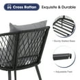 thumbnail image 2 of OC Orange-Casual Outdoor Dining Chair, All-Weather Wicker patio Dining Chair, Rattan Armchair Seating with Cushion, Set of 4, Black Wicker, 2 of 5