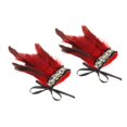 thumbnail image 4 of 1 par de muñequeras de felpa, accesorios para disfraces, plumas sintéticas Steampunk, calentadores de brazos teñidos, muñequera para baile latino, rojo Macarena Puños de muñeca, 4 of 8