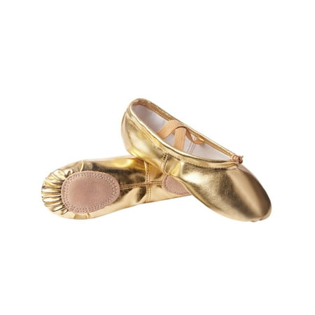 

Bellella Kids Ballet Slippers Toe Dance Shoe Split Sole Yoga Shoes Elegant Practice Flats Training Teaching Gold Drawstring 7