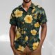 thumbnail image 1 of Blusa y camisa de manga corta con cuello vuelto Camisa casual para hombre Camisa de bolos vintage de manga corta Camisas de verano Camisa abotonada Blusa para hombre Poliéster, 1 of 5