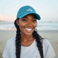 thumbnail image 4 of Dalix Salty Embroidered Cotton Beach Baseball Cap Adjustable Dad Hat Womens in Teal, 4 of 5
