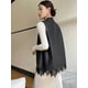 thumbnail image 5 of Chaqueta de piel auténtica sin mangas con cuello alto para mujer, tendencia 2024, abrigo de piel de oveja auténtica con forro de encaje de doble cara, 5 of 5