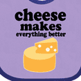 thumbnail image 4 of Inktastic Cheese Makes Everything Better Boys or Girls Baby Bib, 4 of 4