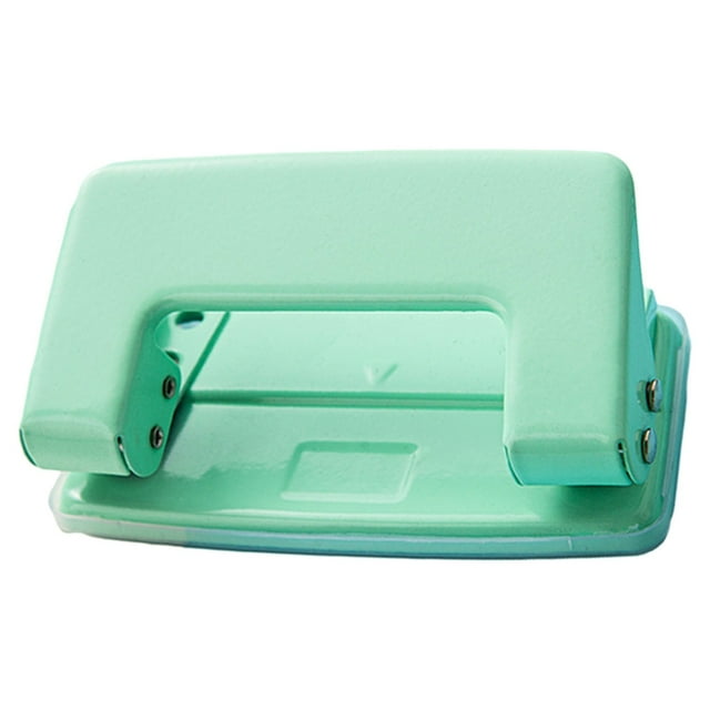 Hole Punch Plastic Metal Double Hole Paper Puncher 6mm Hole Spacing Desktop Paper Punching Tool For 1mm Thick Paper