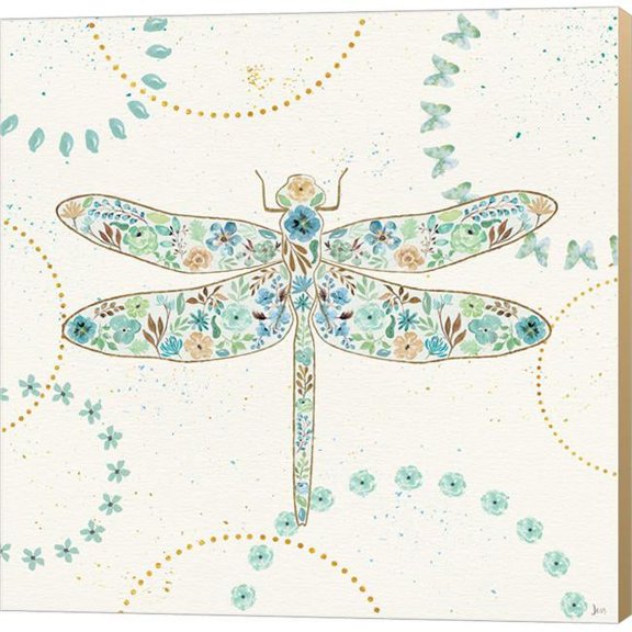 Metaverse C962927-0120000-8CCQAMA Flutterby Blooms II by Jess Aiken Canvas Wall Art - 12 x 12 in.