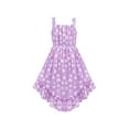 thumbnail image 2 of Girls Dress High-low Ruffle Elastic Waist Spaghetti Heart Sleeveless 14 Years, 2 of 6