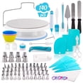thumbnail image 2 of 140pcs Cake Decorating Kit Baking Supplies Tools with Cake Turntable,Cake Pans Set for Beginners and Cake Lovers, 2 of 8