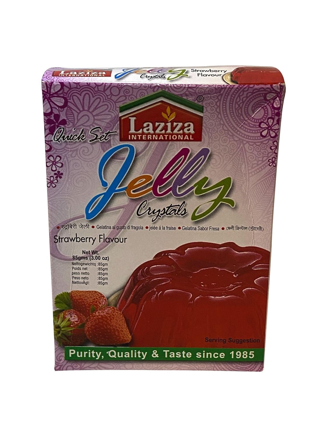 LAZIZA STRAWBERRY CRYSTAL JELLY 85GM