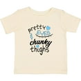 thumbnail image 3 of Inktastic Pretty Eyes and Chunky Thighs Blue Hearts Boys or Girls Baby T-Shirt, 3 of 5