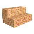 thumbnail image 1 of Paisley Foldable Mattress, Buta Folk Motifs Floral, 74.8" x 39.4", Peach Burnt Sienna, by Ambesonne, 1 of 6