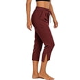 thumbnail image 6 of Womens Capri Pants,Capri Pants for Women 2026 Elastic Waist Drawstring Stretchy Summer Pant Side Split Casual Lounge Capris with Pockets, 6 of 6