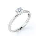 thumbnail image 4 of JeenMata 2 Carat Round Cut Engagement Ring - Prong Setting - Solitaire Promise Ring - 18K White Gold Plating Over Silver, 4 of 7