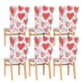 thumbnail image 6 of Decorative Chair Back Cover One Size x6 Chair Cover Dining Chair Slipcovers Chair Back Decoration Festival Chair Decoration Cartoon Lines Red Hearts, 6 of 6