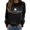 Black, variant on Pumpkin Women'S Halloween Sweatshirt Ladies Fashion Long Sleeve Graphic Casual Fit Comfortable Pullover Tops Letter Print Hoodie Fall Trendy Clothes Black S-2Xl