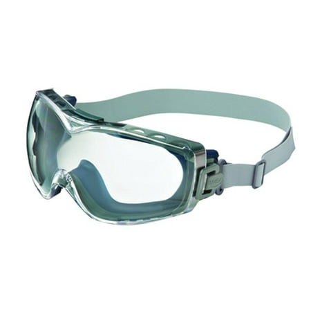 Uvex Stealth Over The Glasses Splash Impact Goggles With Navy Frame, Clear Anti-Scratch/Anti-Fog Lens And Nylon Headband