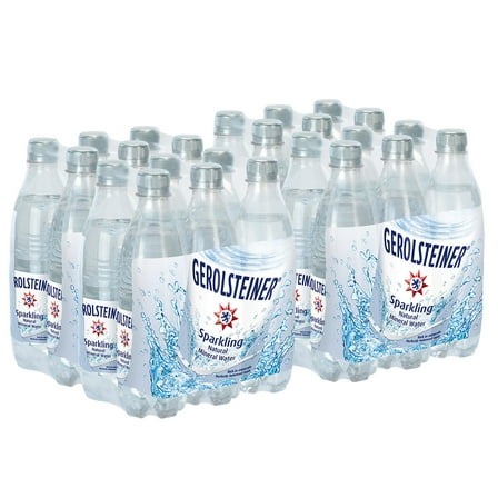 (4 Pack)Gerolsteiner Sparkling Natural Mineral Water, 16.9 Fl Oz, 6 Count