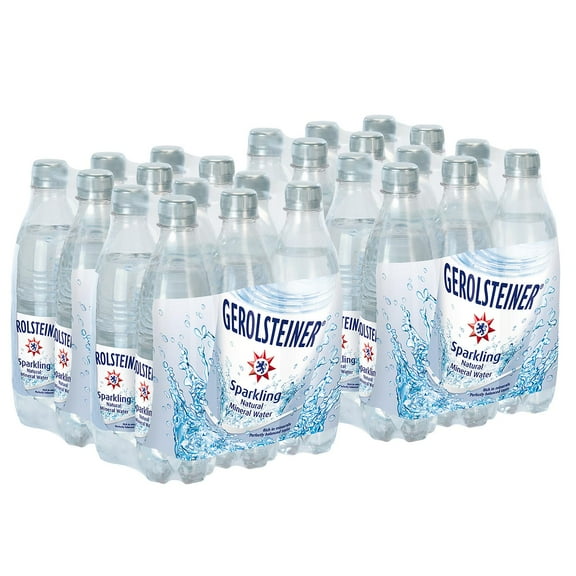 (4 Pack)Gerolsteiner Sparkling Natural Mineral Water, 16.9 Fl Oz, 6 Count